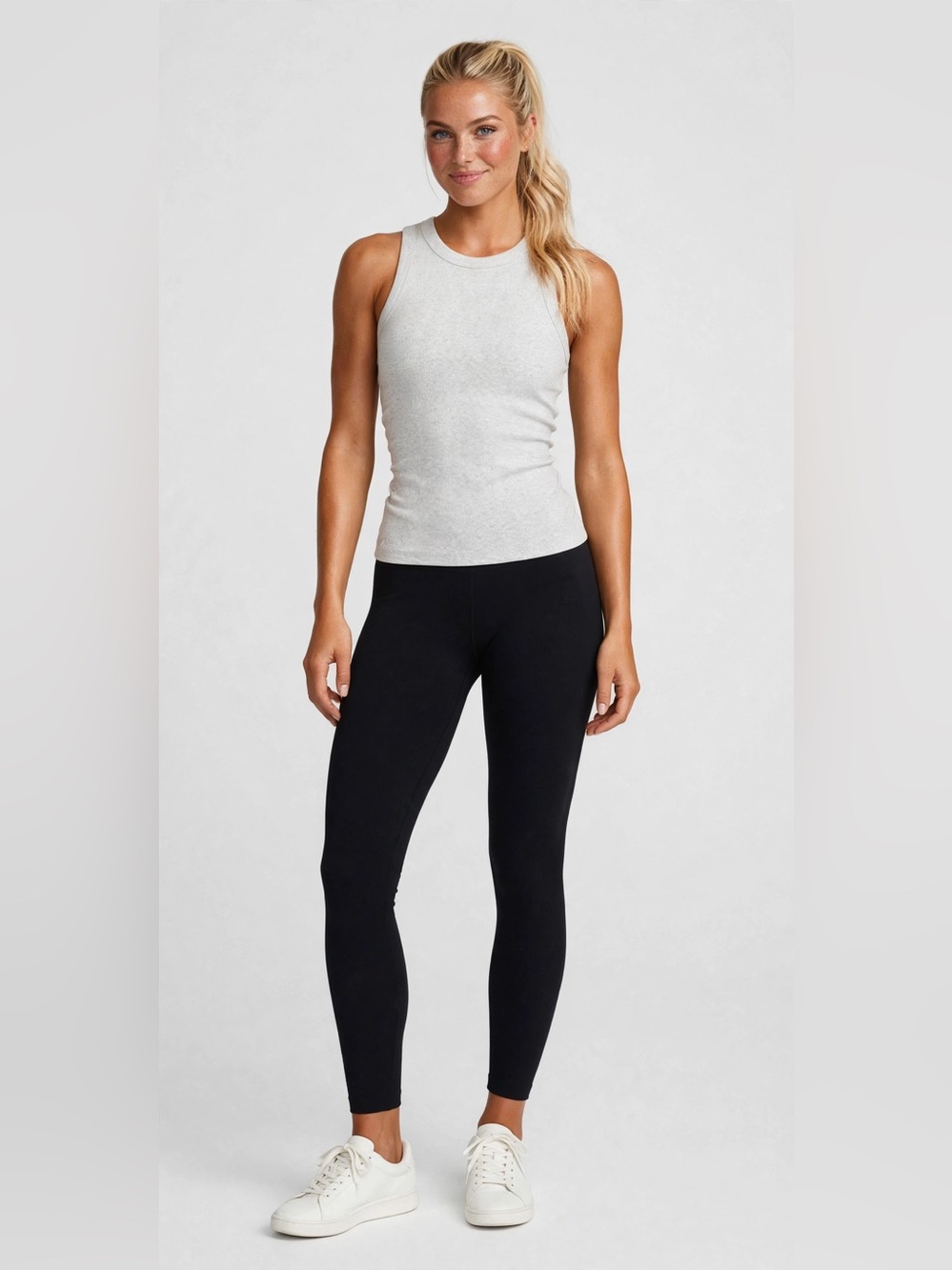 NEW WITH TAGS -J.Crew Cotton Blend Ribbed Tank - Light Gray